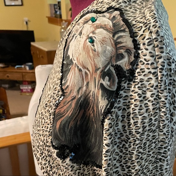 Vintage 80s crop top safari print - Picture 6 of 9